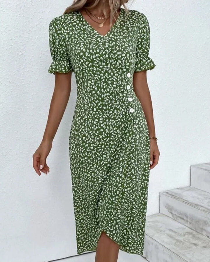 Charlene™ | Robe Fresh Bloom avec décolleté en V