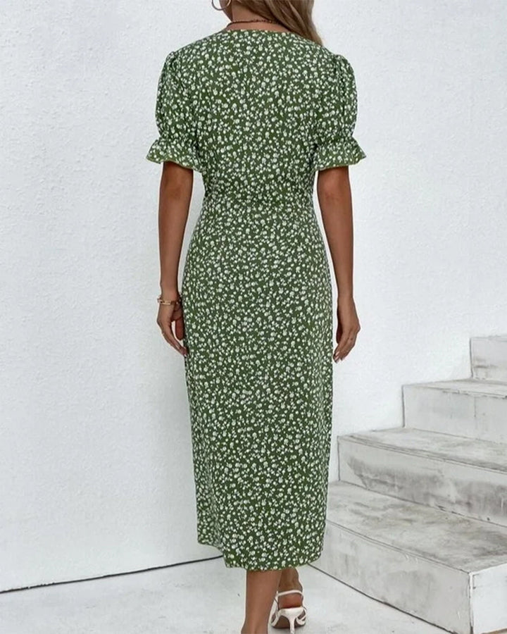 Charlene™ | Robe Fresh Bloom avec décolleté en V