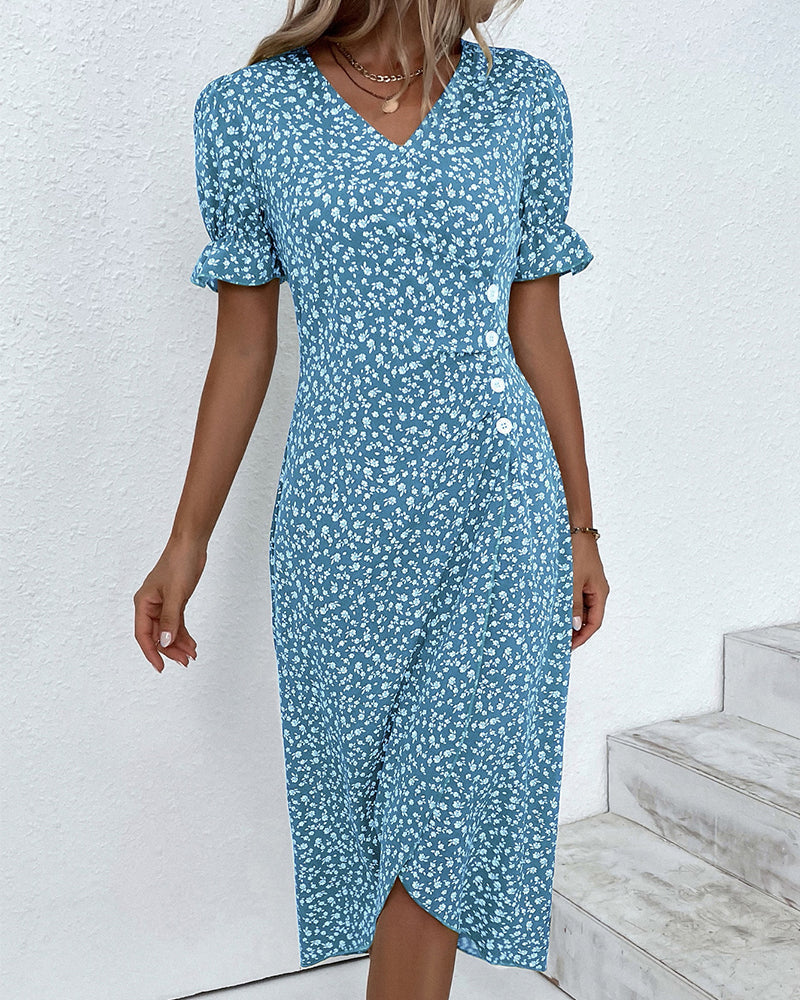 Charlene™ | Robe Fresh Bloom avec décolleté en V