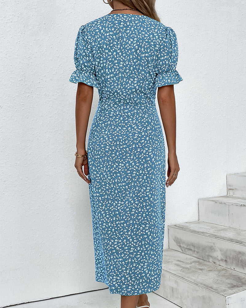 Charlene™ | Robe Fresh Bloom avec décolleté en V