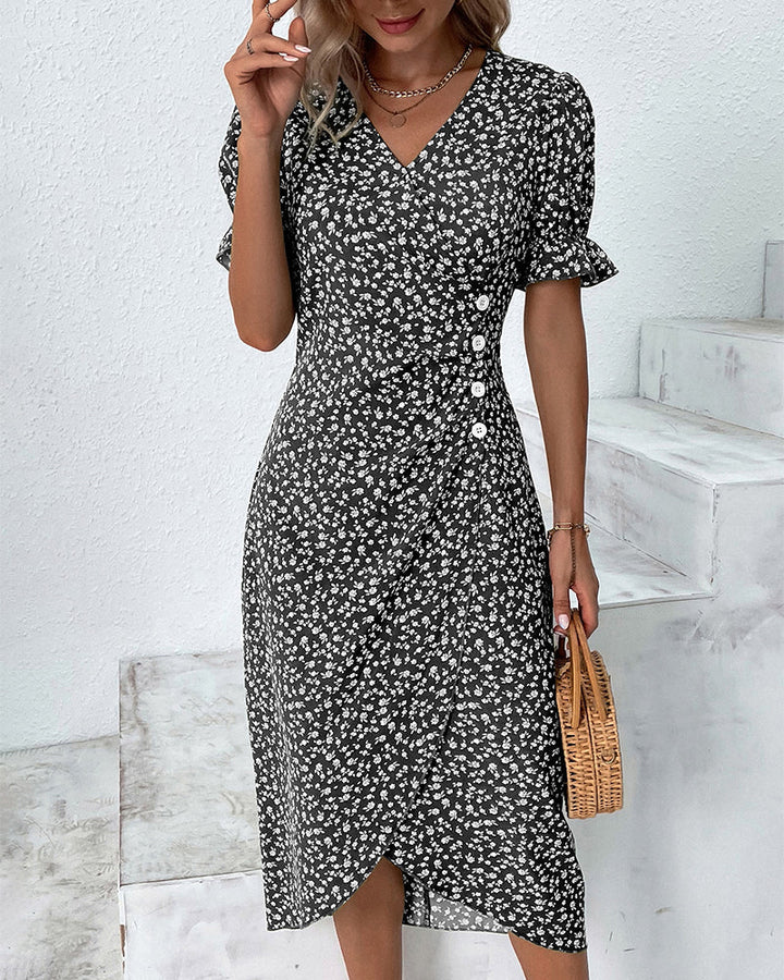 Charlene™ | Robe Fresh Bloom avec décolleté en V