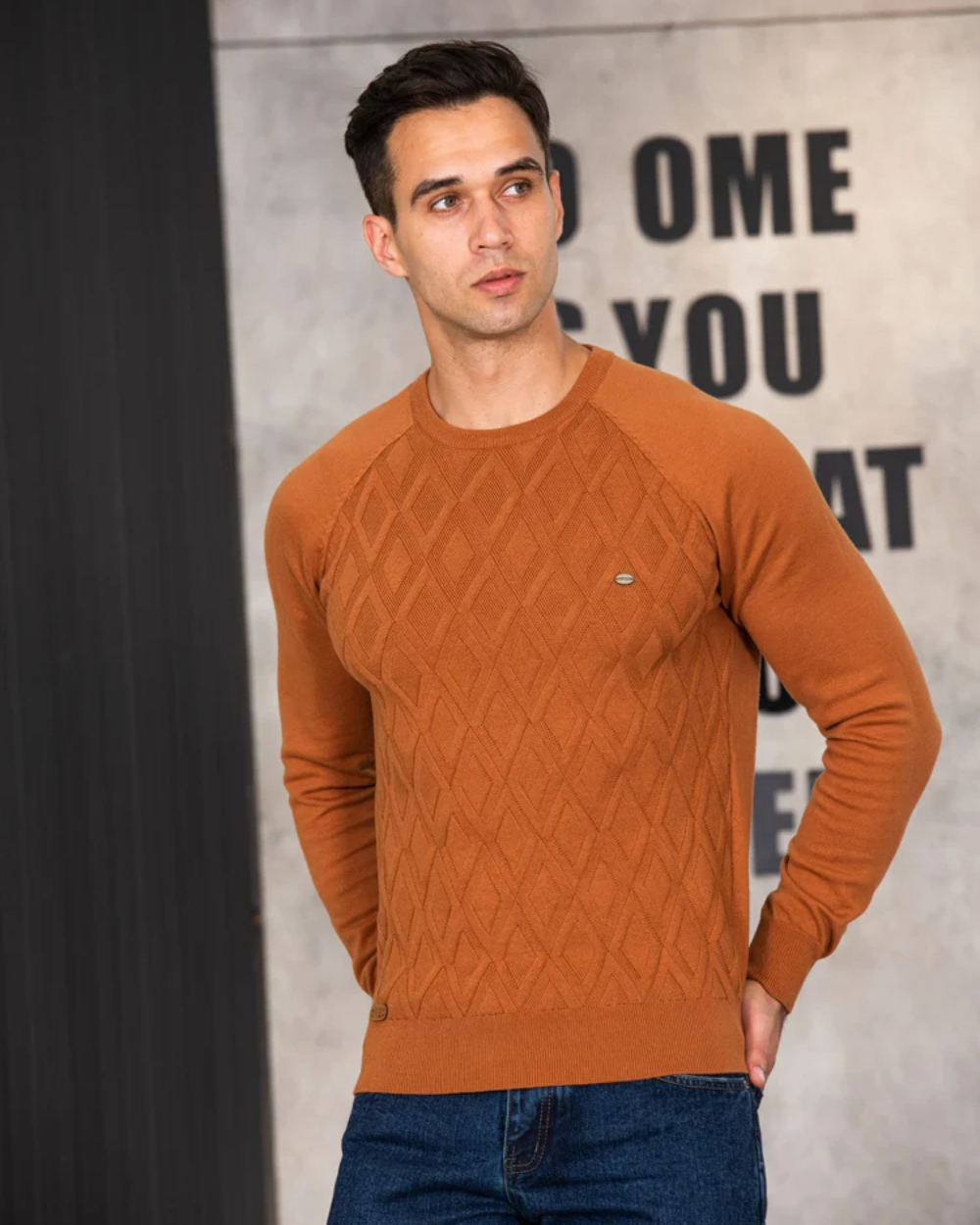 Pull homme à motif tartan V2