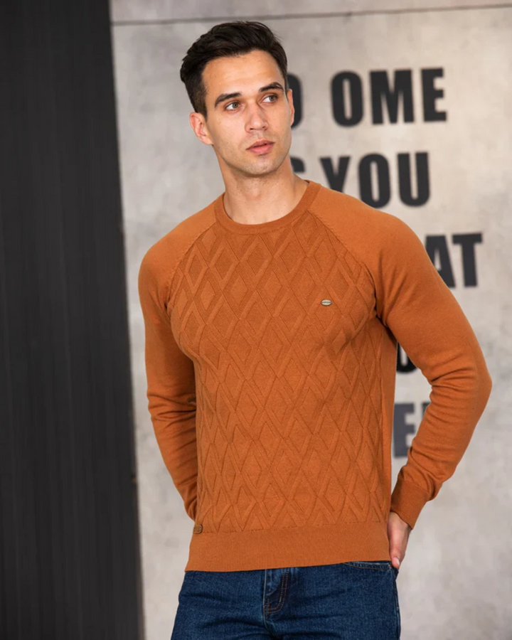 Pull homme à motif tartan V2