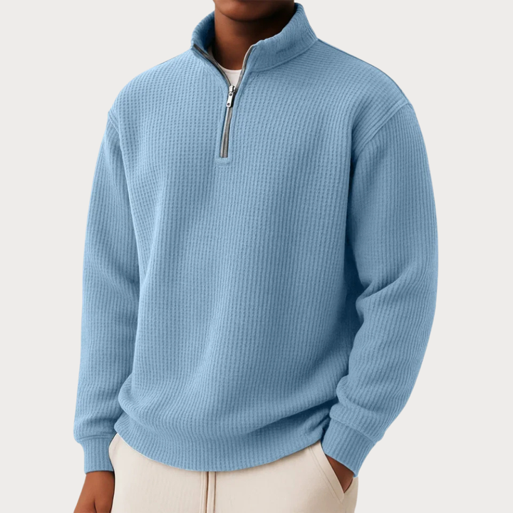 Pull en tricot élégant avec fermeture éclair