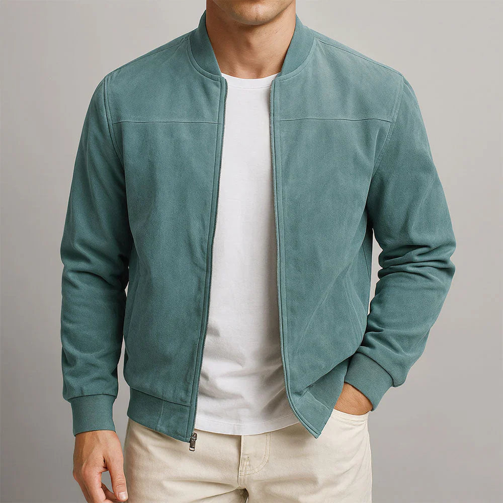 Riviera — Bomber en Cuir Suédé
