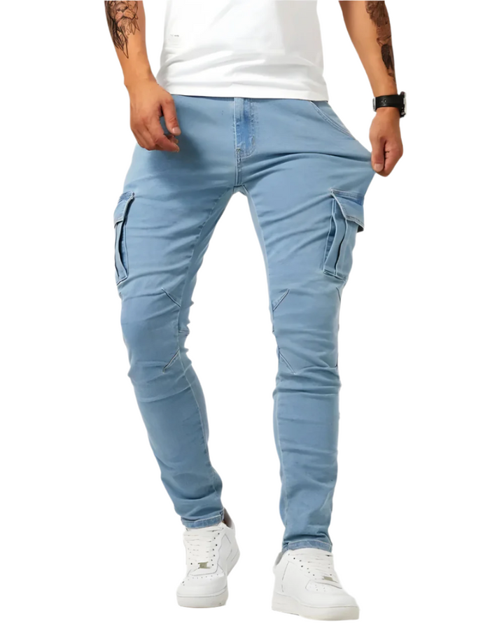 Stretch Cargo Pants in Navy