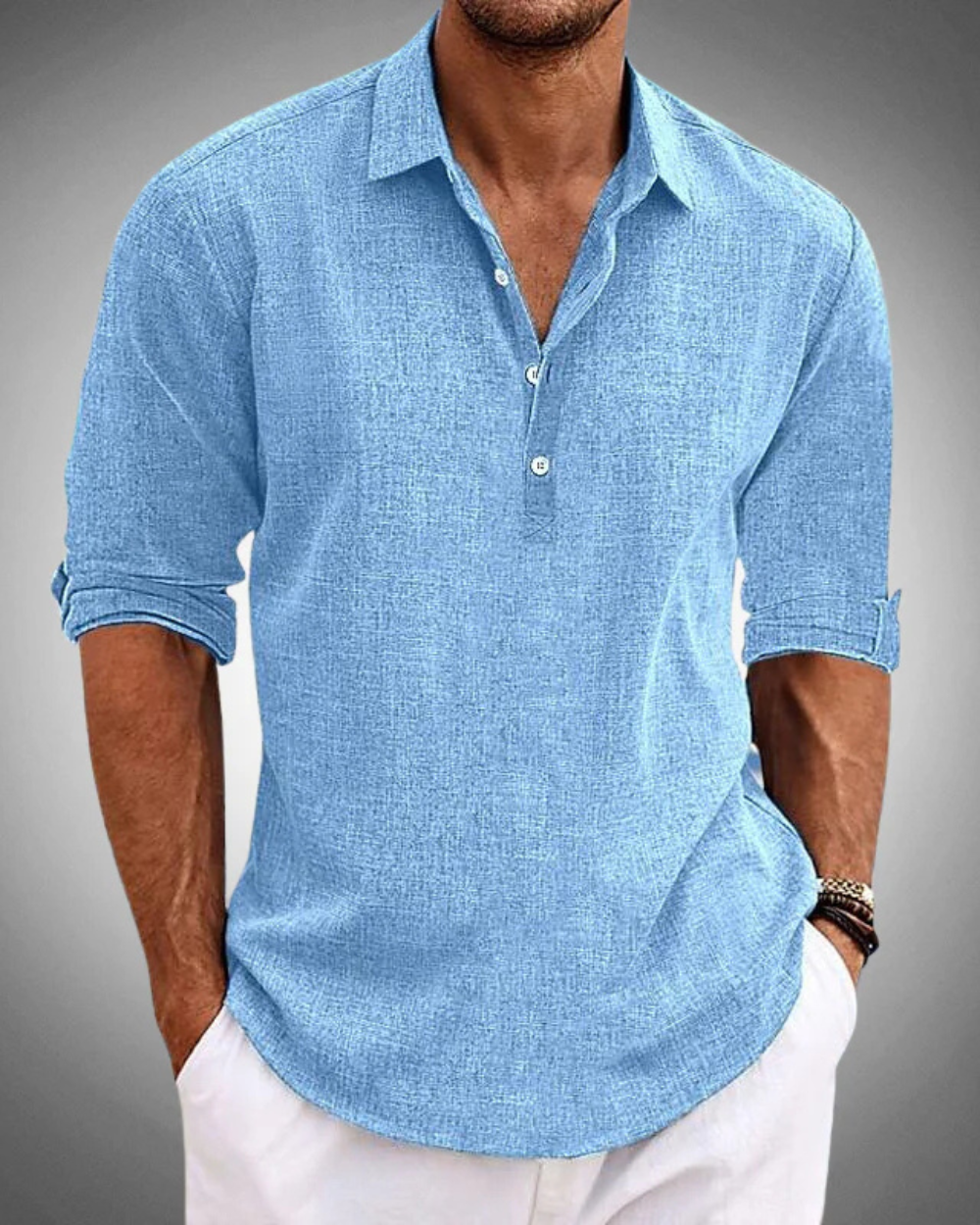 Classique Chemise en Coton Sable