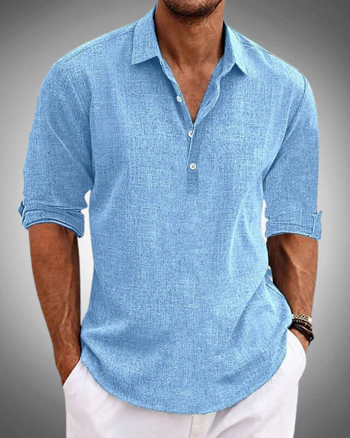 Classique Chemise en Coton Sable