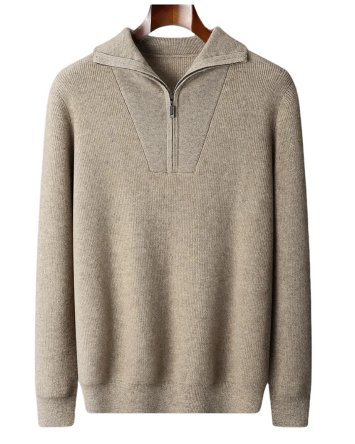 Pull en Cachemire Portofino avec Demi-Zip
