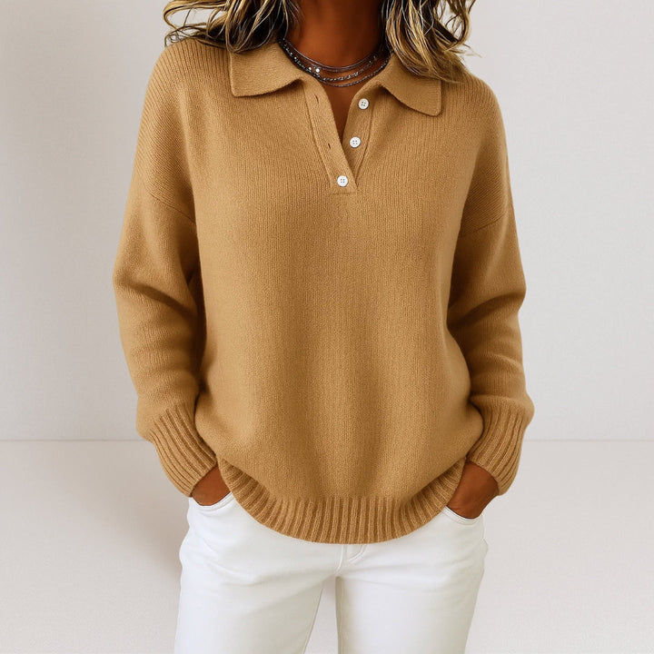 Olivia | Pull Doux à Col et Boutons