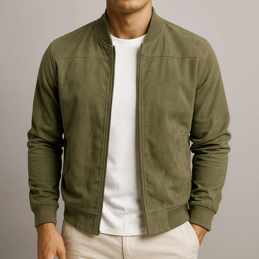 Riviera — Bomber en Cuir Suédé