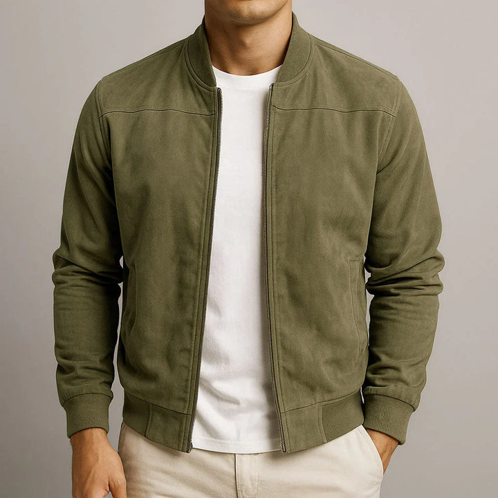 Riviera — Bomber en Cuir Suédé