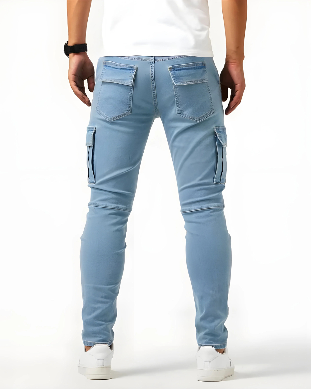 Stretch Cargo Pants in Navy