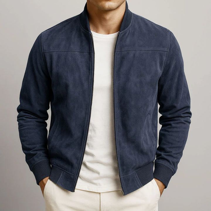 Riviera — Bomber en Cuir Suédé