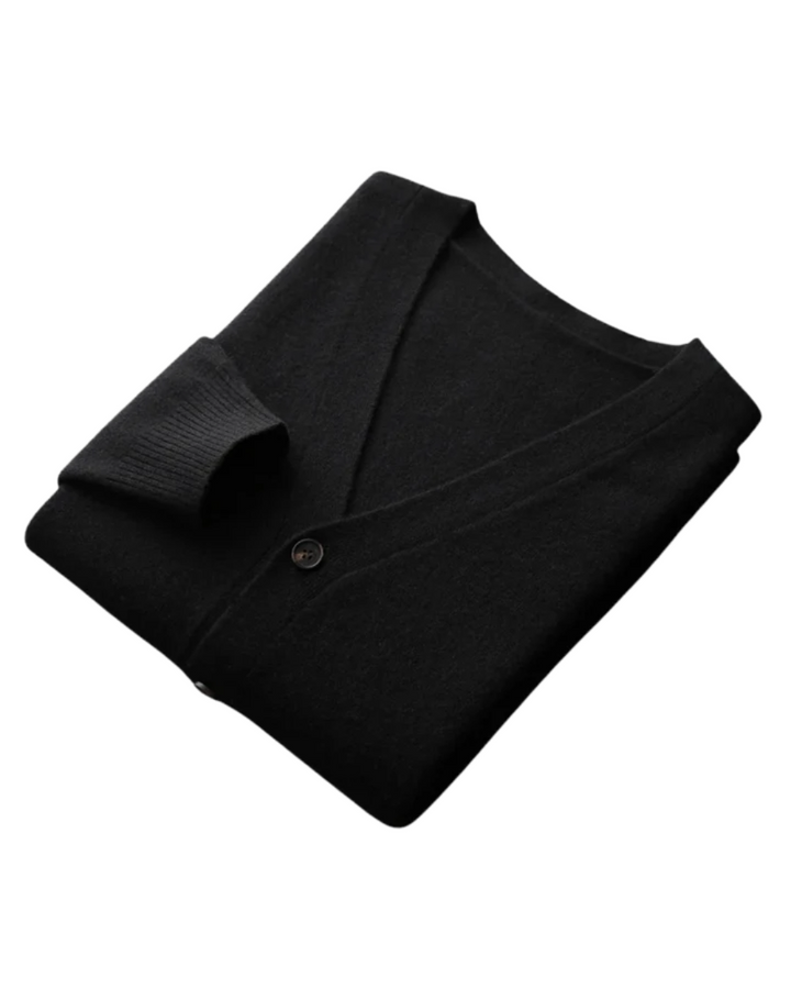 "Cardigan en laine mérinos tricoté Faunus" can be rewritten as "Cardigan en laine mérinos tricoté modèle Faunus".