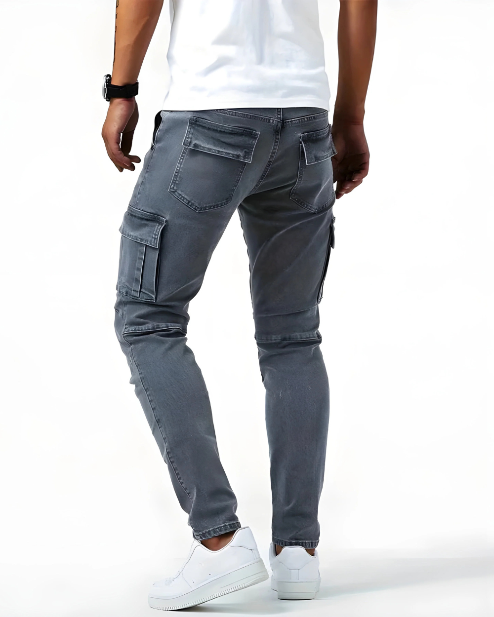 Stretch Cargo Pants in Navy