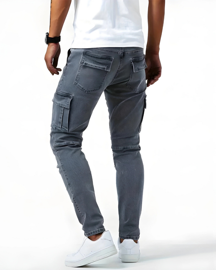 Stretch Cargo Pants in Navy
