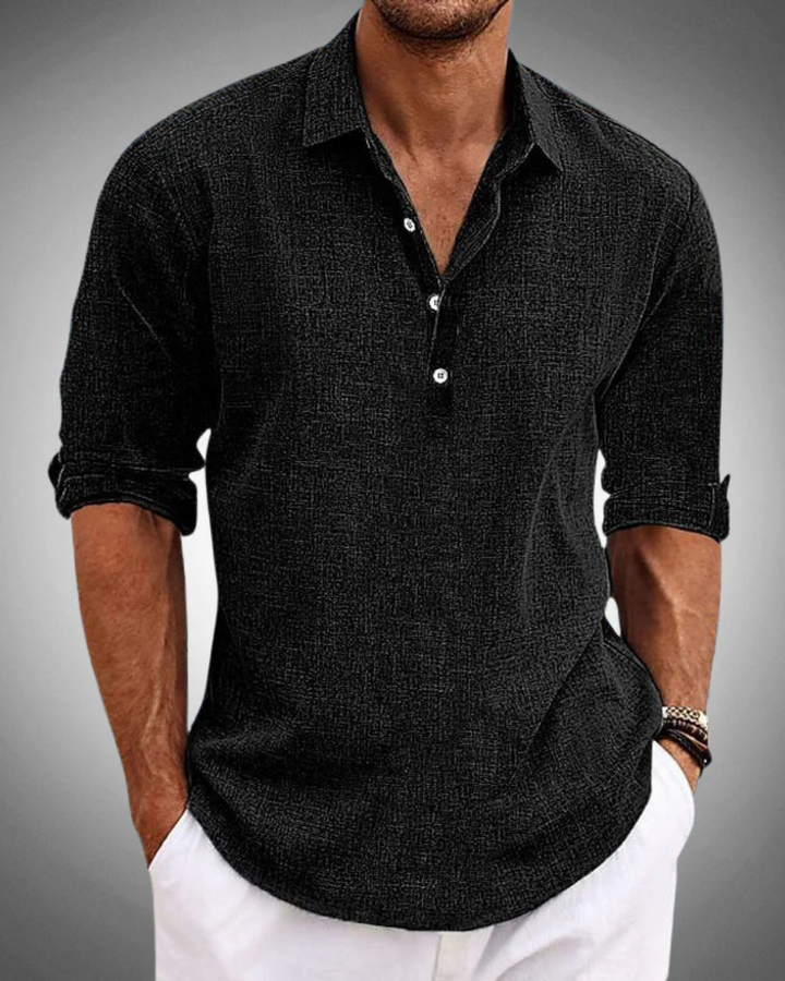 Classique Chemise en Coton Sable