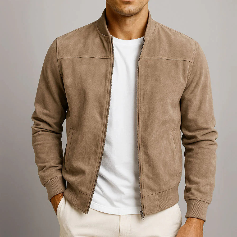 Riviera — Bomber en Cuir Suédé