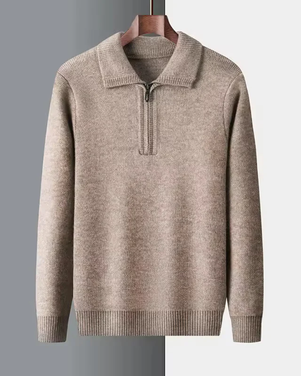 Gstaad - Pull en cachemire à zip quart