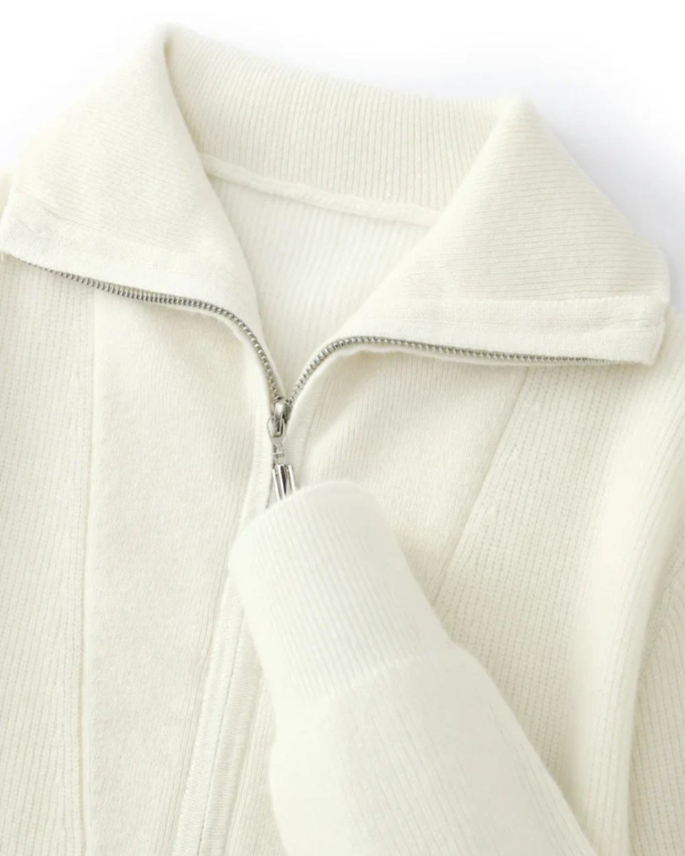 Pull en Cachemire Portofino avec Demi-Zip