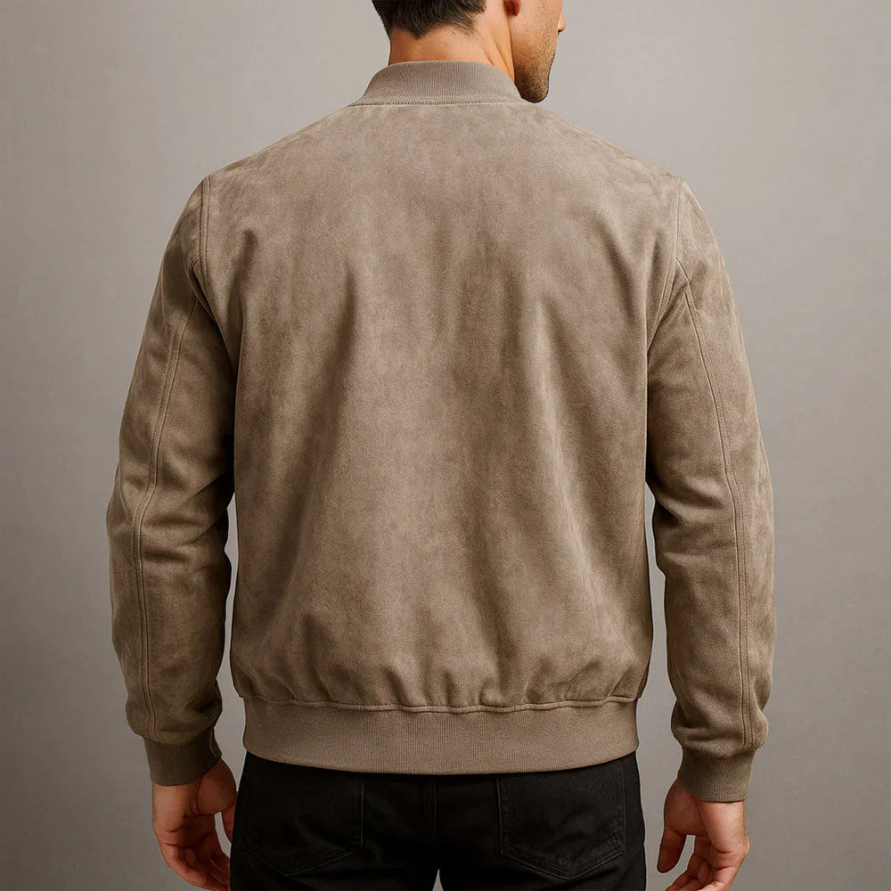 Riviera — Bomber en Cuir Suédé