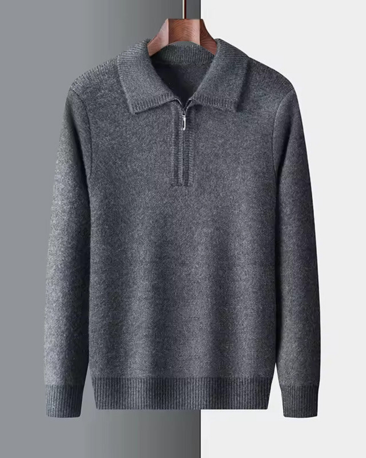 Gstaad - Pull en cachemire à zip quart