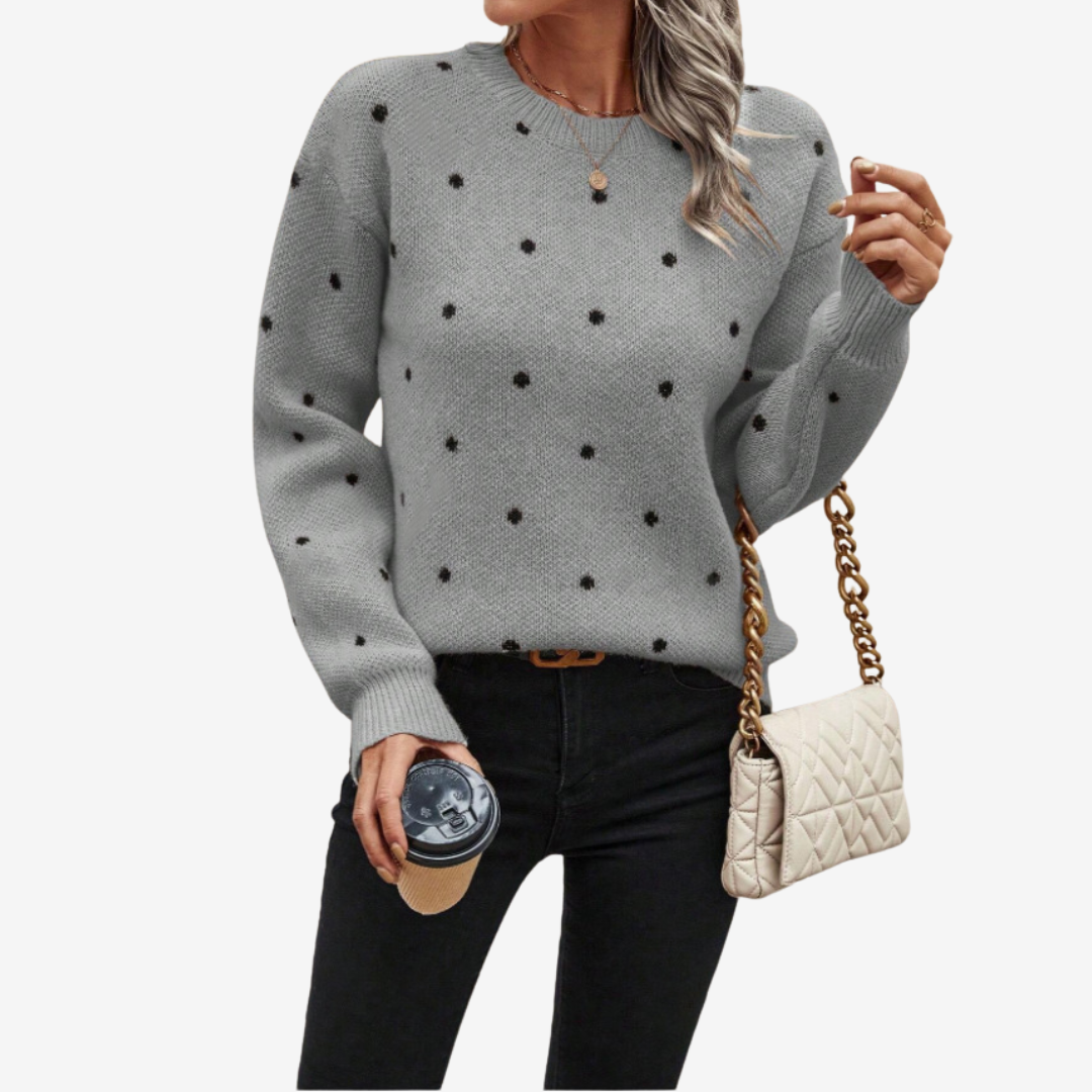 Aveline | Pull à Pois Élégant