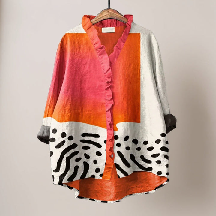 Melinda | Élégante Blouse d'Été en Lin