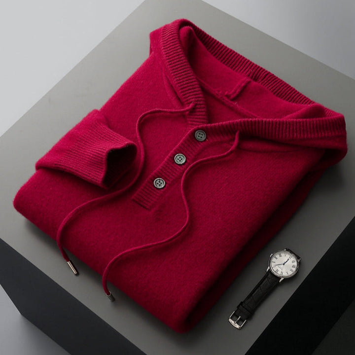 Pull à capuche chic en laine mérinos
