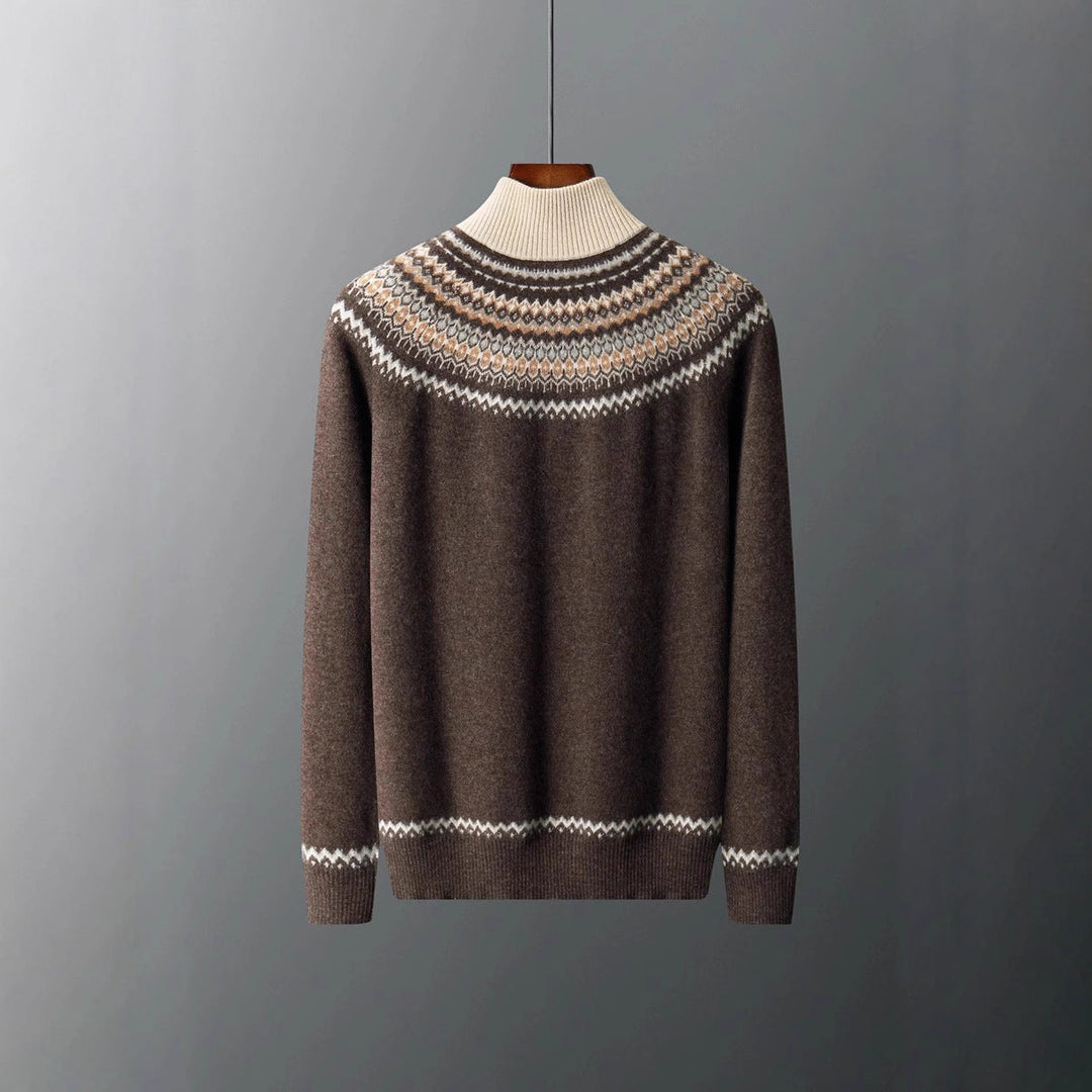 Pull en cachemire élégant avec fermeture éclair