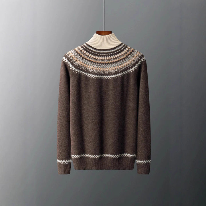 Pull en cachemire élégant avec fermeture éclair
