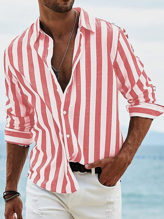 Chemise chic à rayures