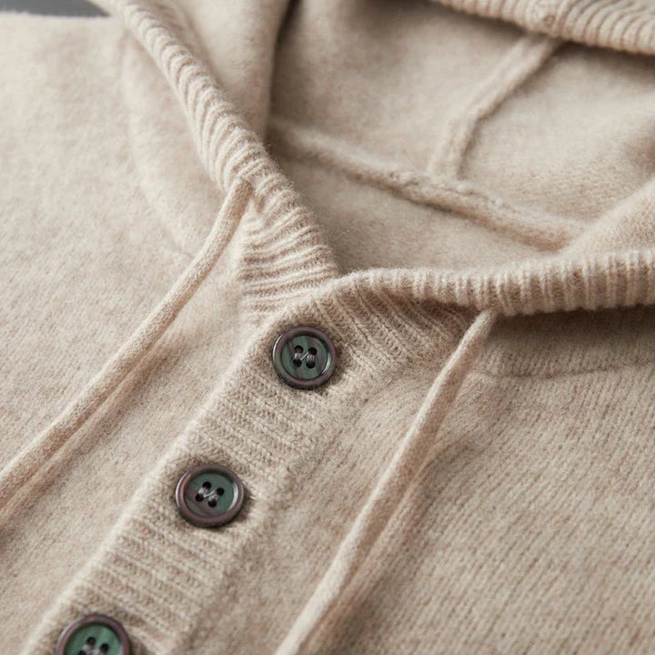 Pull à capuche chic en laine mérinos