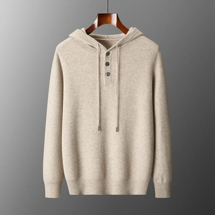 Pull à capuche chic en laine mérinos