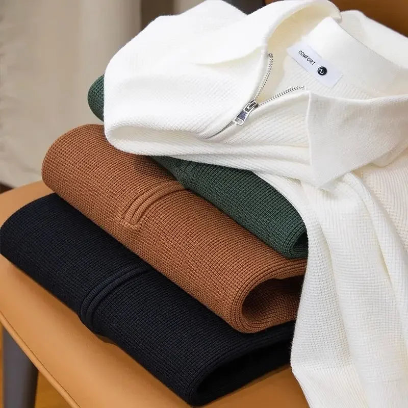 Pull homme chic avec fermeture éclair