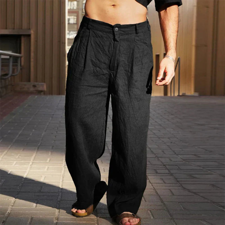 Chic Pantalons en Lin Décontractés
