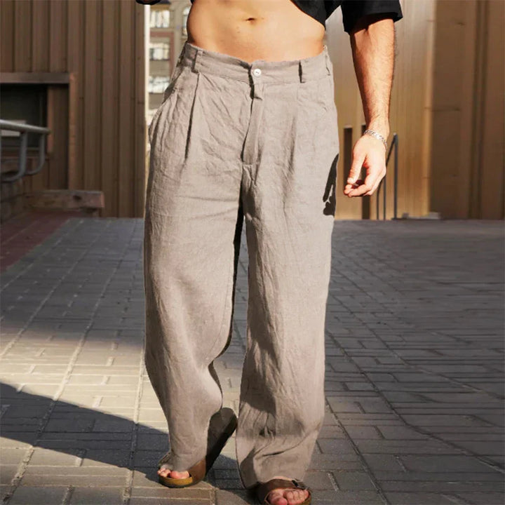 Chic Pantalons en Lin Décontractés