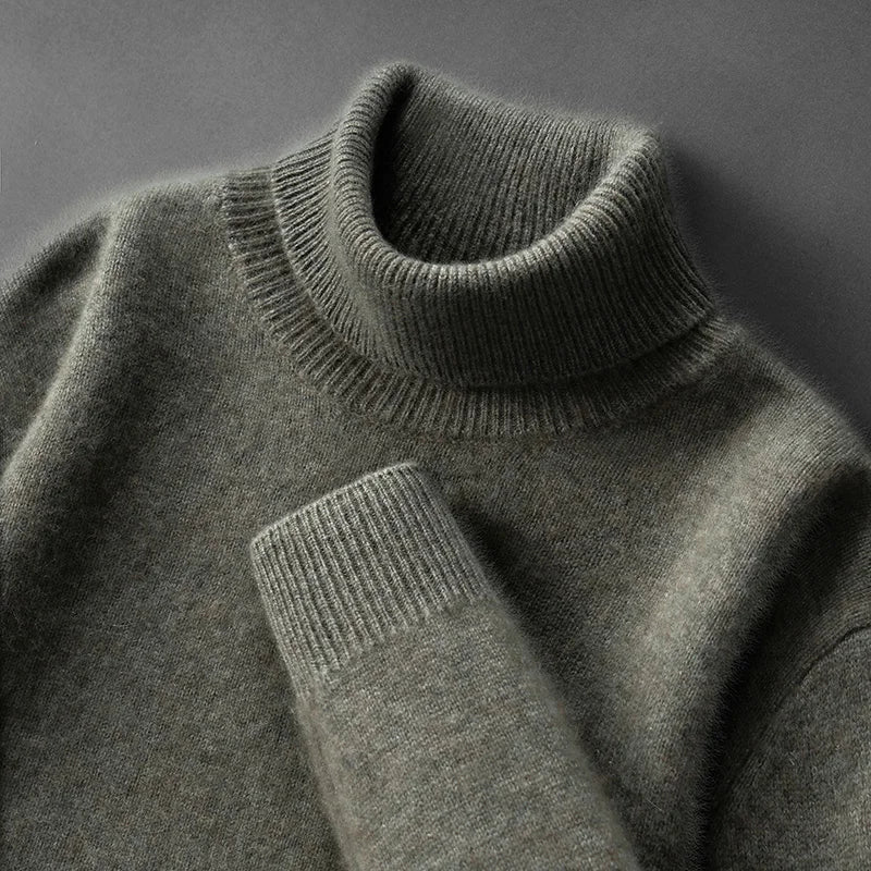 Pull en cachemire chic à col roulé