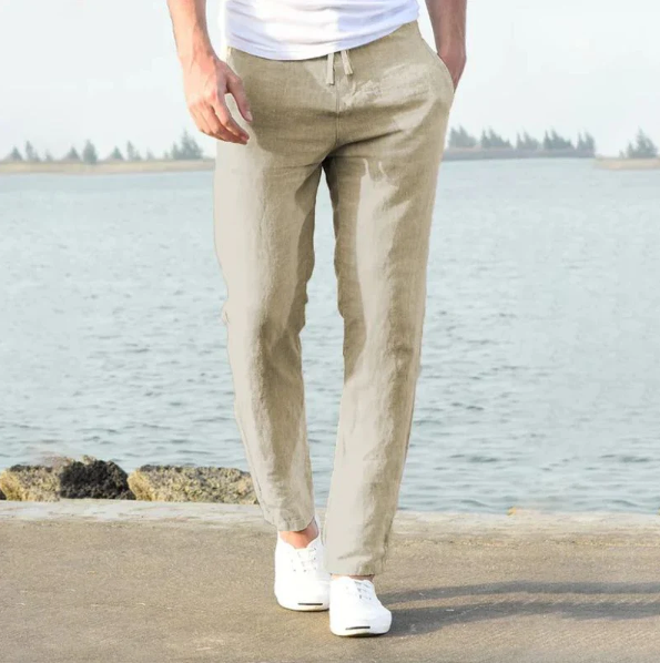 Pantalons décontractés en lin