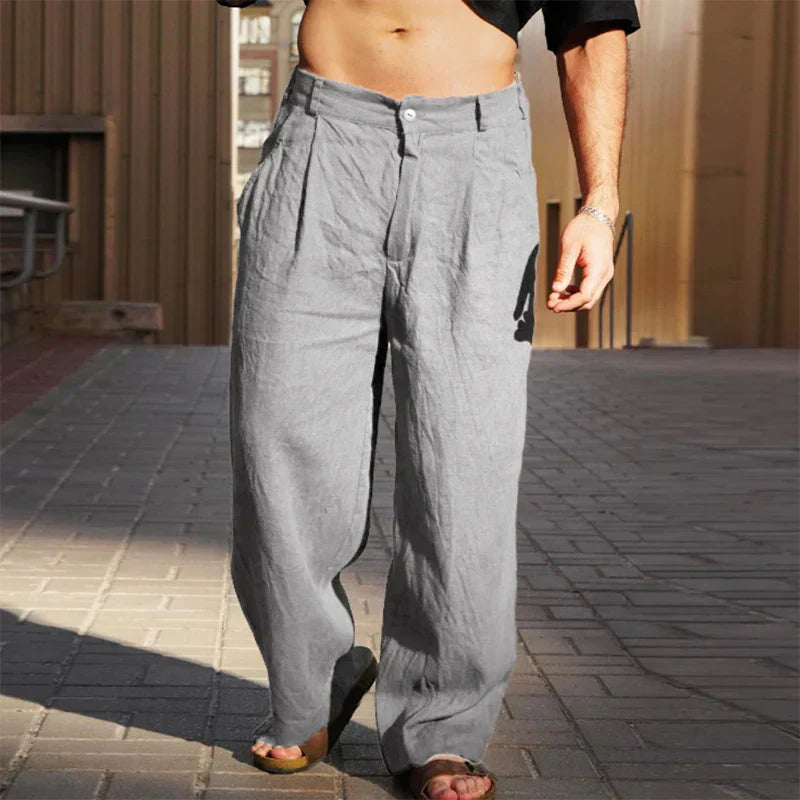 Chic Pantalons en Lin Décontractés