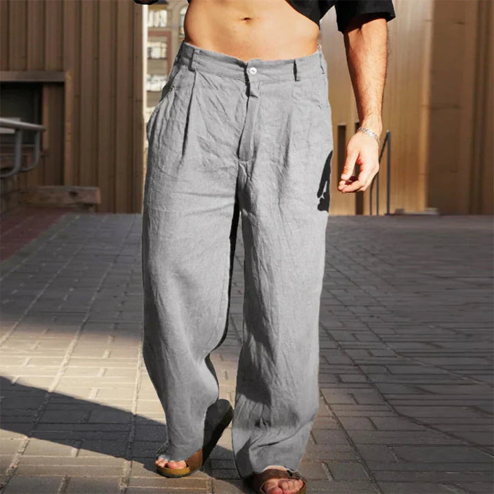 Chic Pantalons en Lin Décontractés