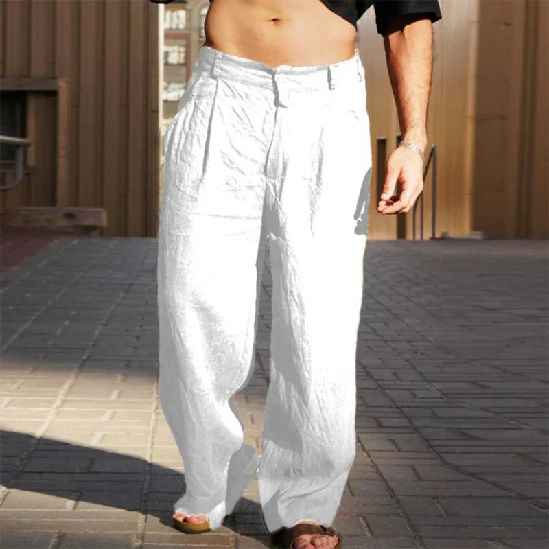 Chic Pantalons en Lin Décontractés