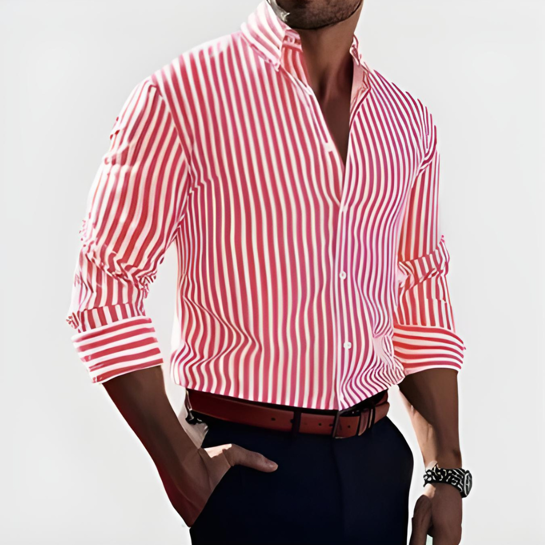 Chemise chic à rayures