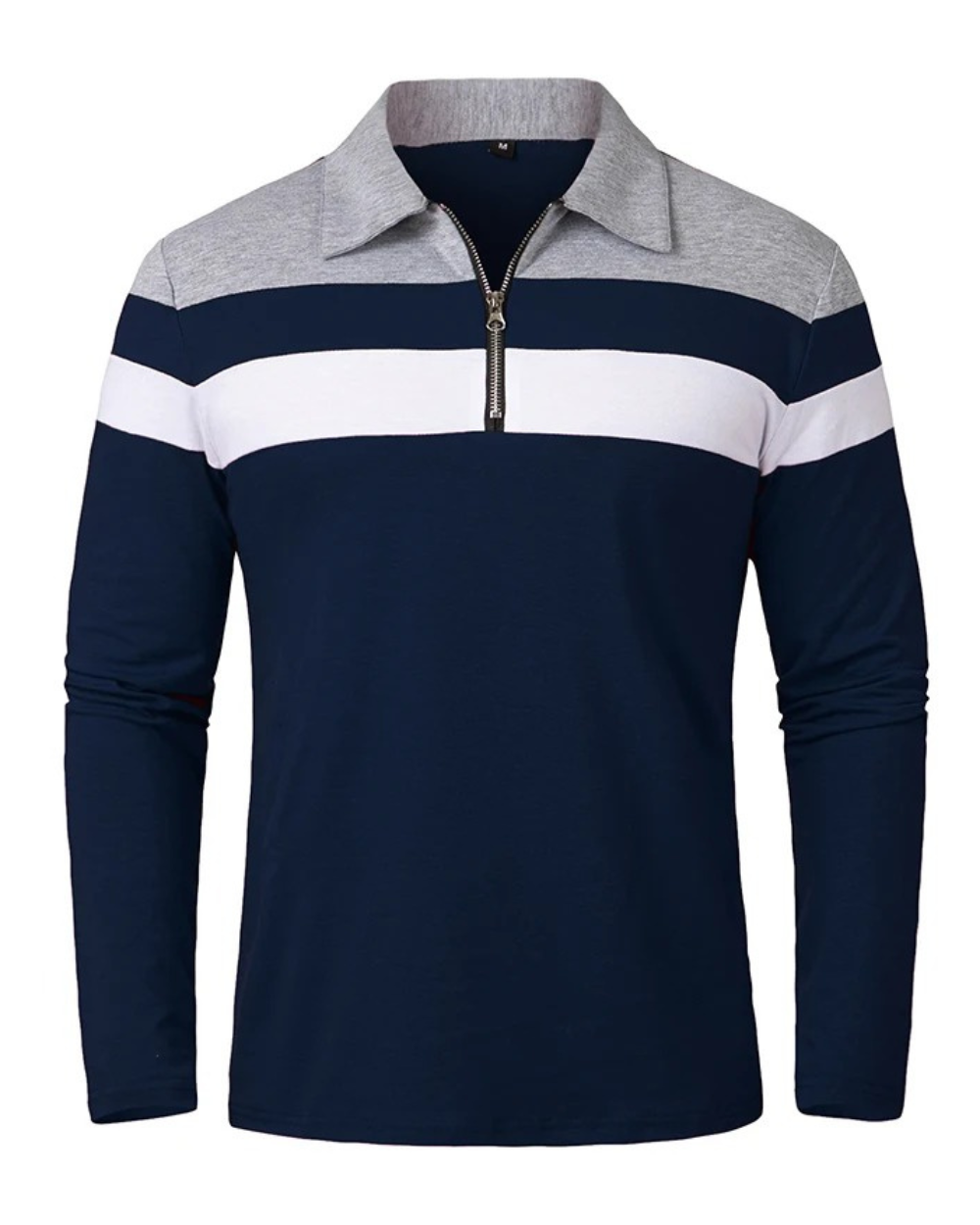 Pull chic à zip rayé