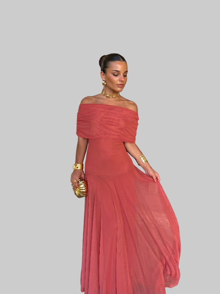 Robe élégante sans manches en maille