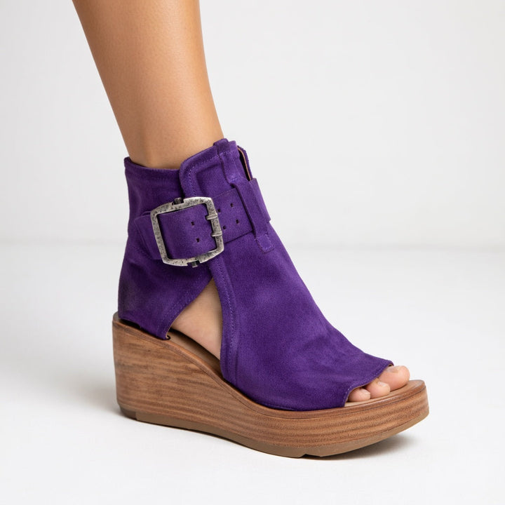 Orélisse— Bottines compensées ouvertes style moderne