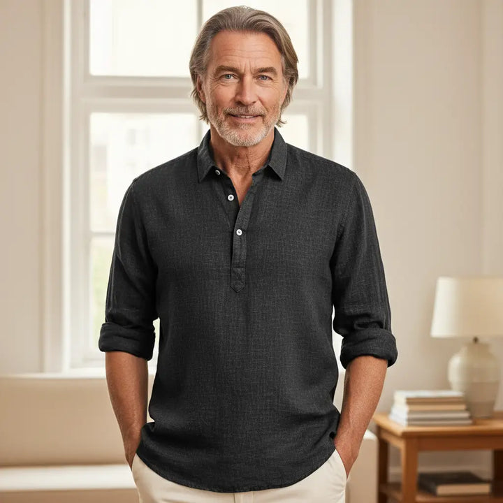 Classique Chemise en Coton Sable