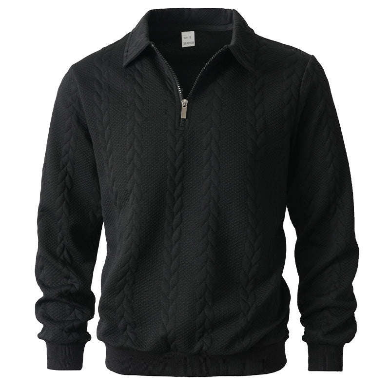 Pull chic avec fermeture éclair et motif ornemental