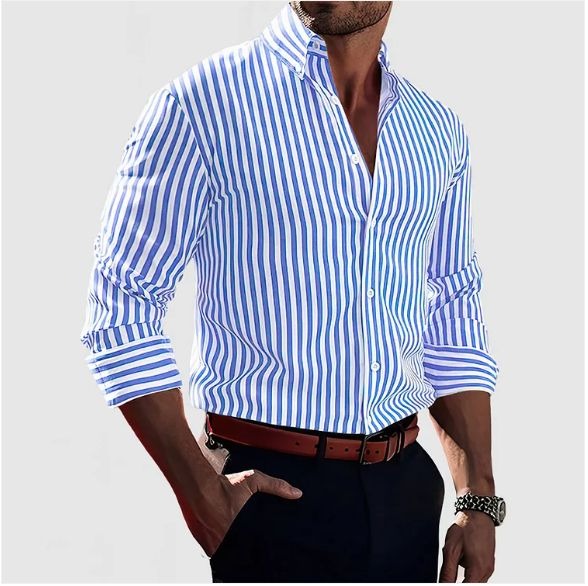 Chemise chic à rayures